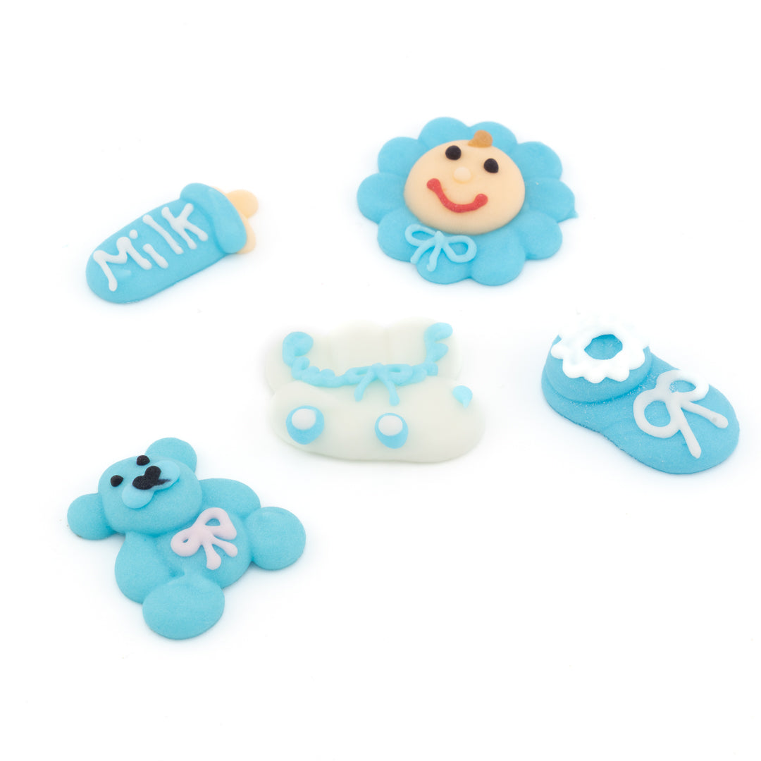 Babyshower Boy Zuckeraufleger 5 Stück