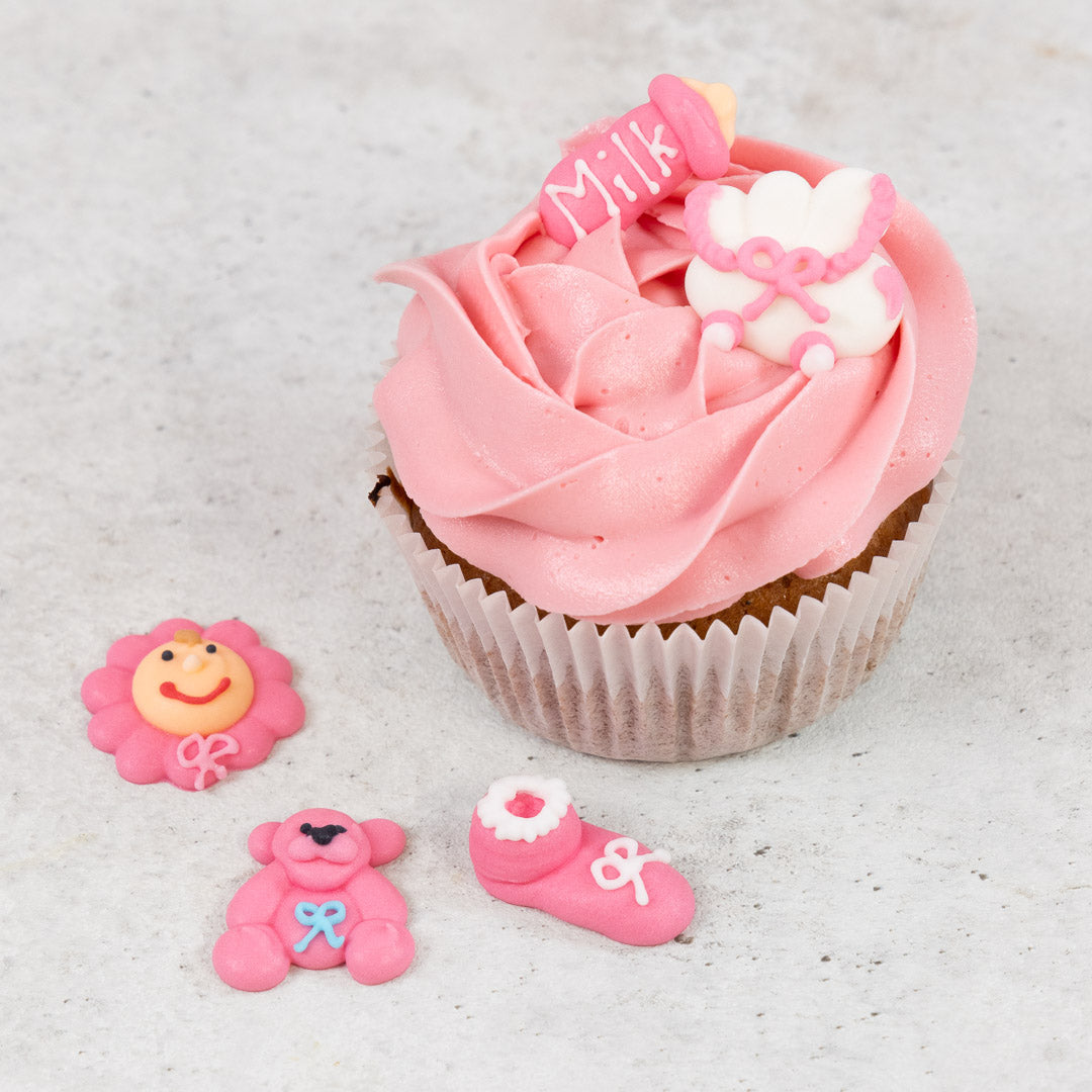 Babyshower Girl Zuckeraufleger 5 Stück