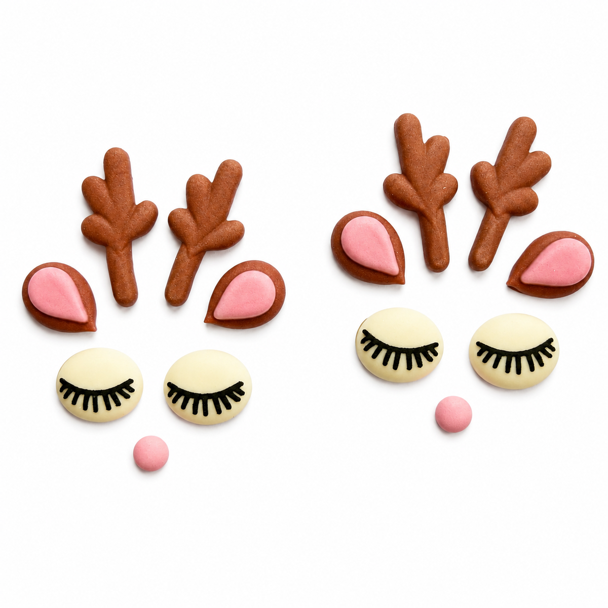 Chevreuil - Décors en sucre 2 pièces (lot de 14)