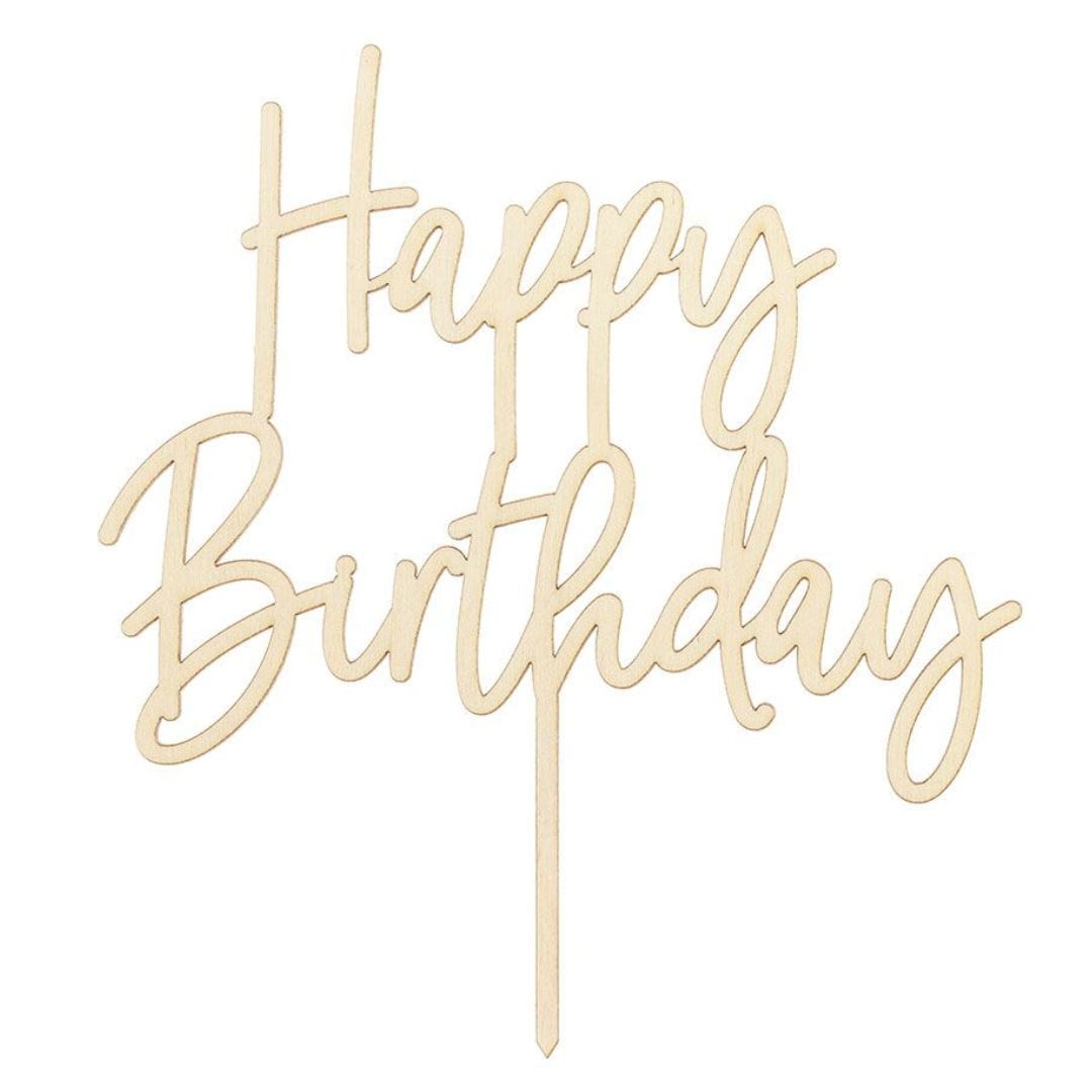 Happy Sprinkles Streusel Caketopper - Happy Birthday Holz