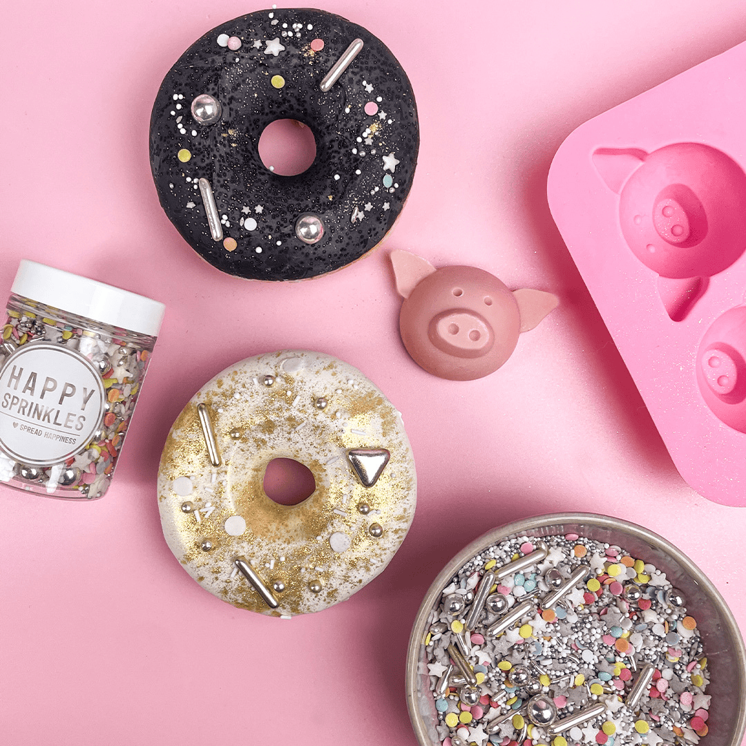 Happy Sprinkles Streusel Silikonform Schweinchen