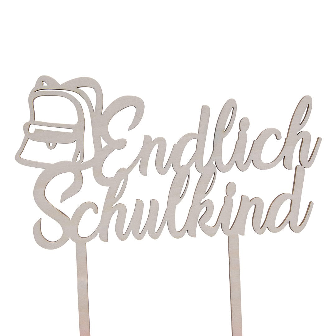 Happy Sprinkles Streusel Caketopper - Endlich Schulkind Holz