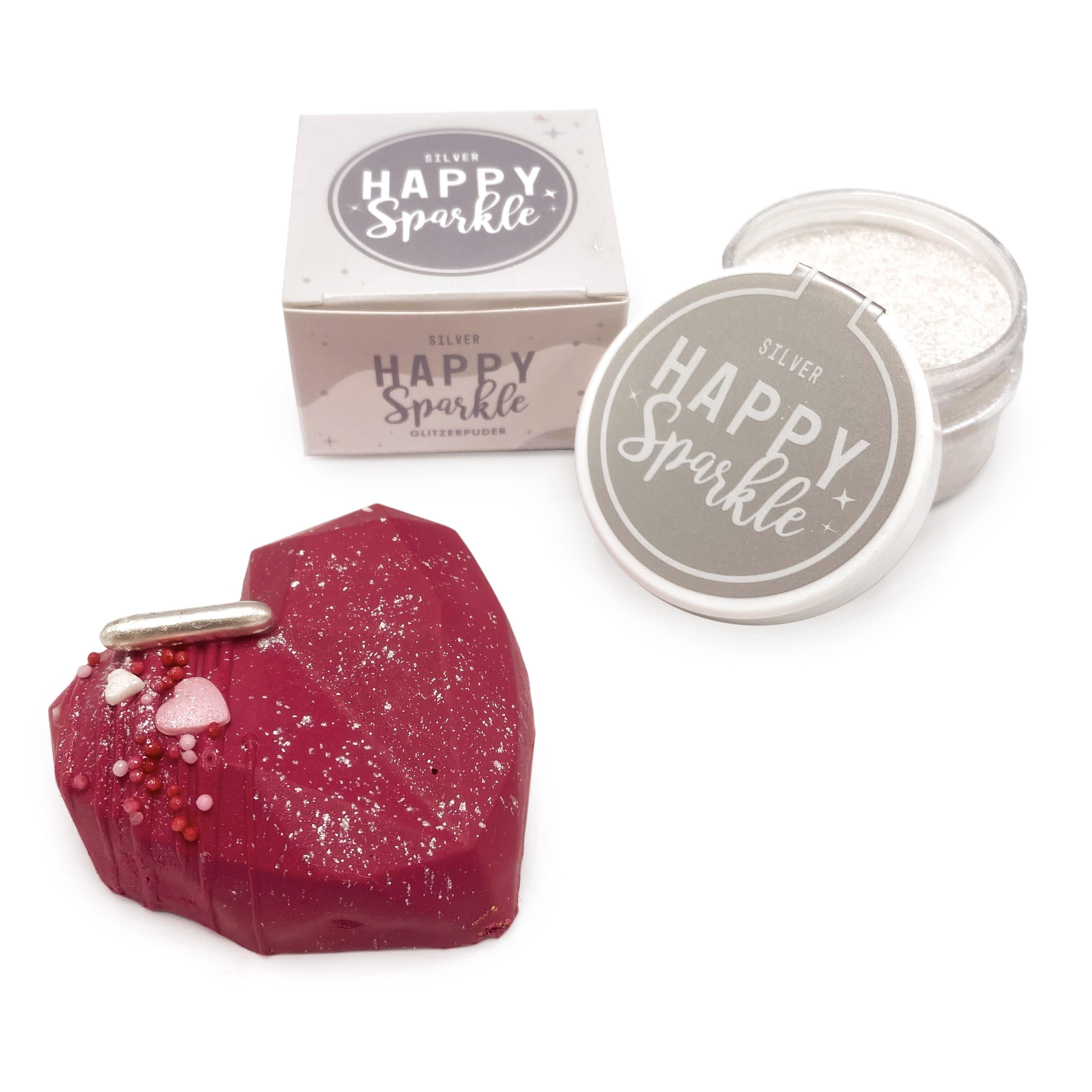 Happy Sprinkles Streusel Happy Sparkle Glitzer Silber