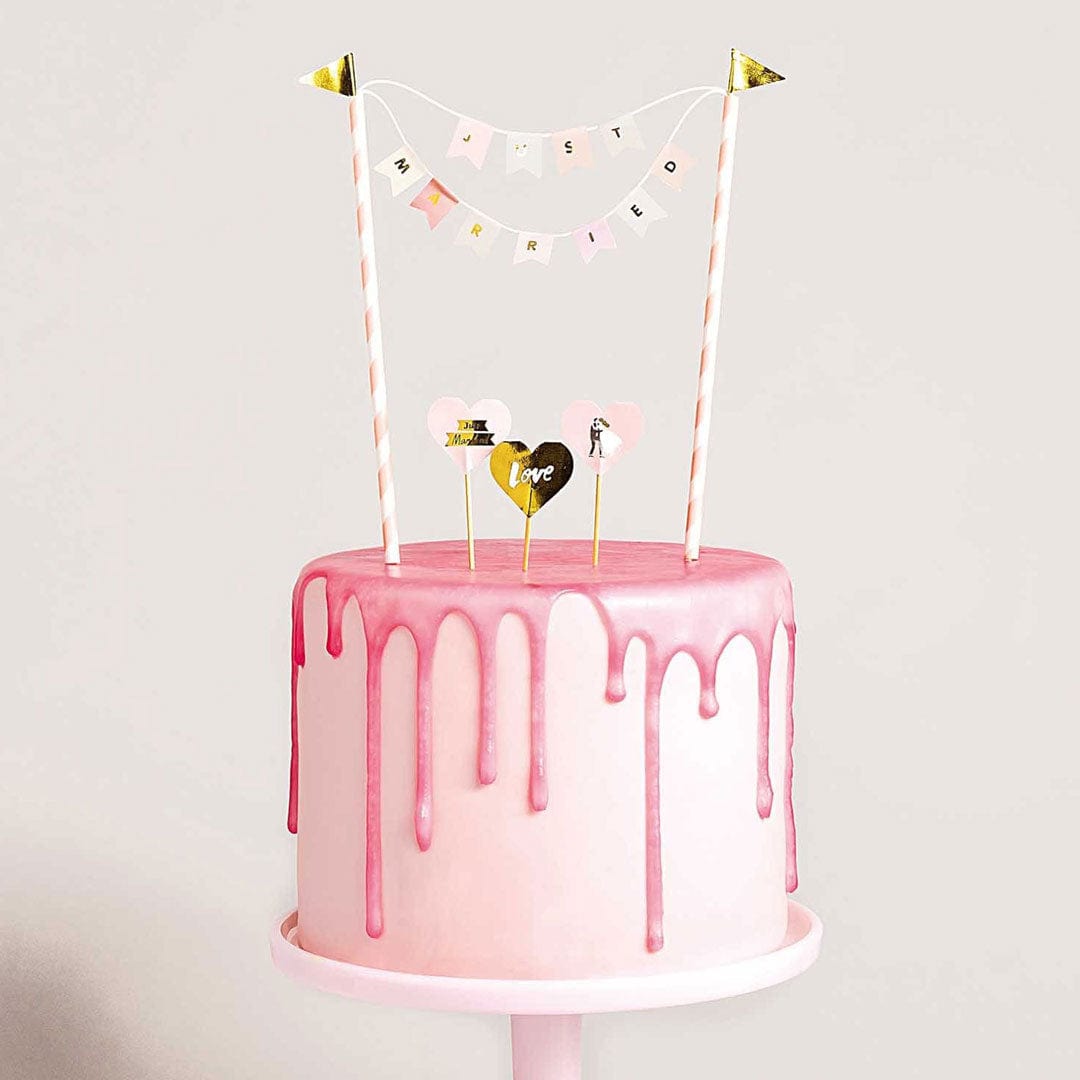 Happy Sprinkles Streusel Kuchen Girlande - Just Married
