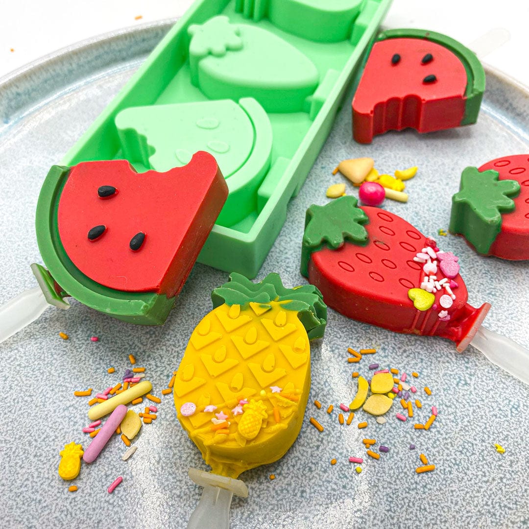 Happy Sprinkles Streusel Silikonform Fruit Cakesicle